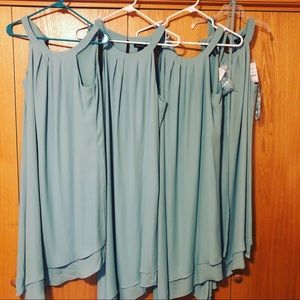 Halter Asymmetrical Soft Dress in Waterfall